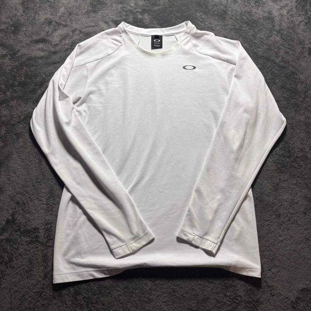 Oakley Tech Knit Long Sleeve Top Men’s XL White Athletic Shirt